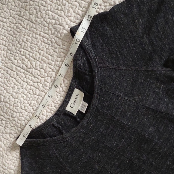 Ganni Size Medium Winter Jersey Grey Short Sleeve 100% Cotton A-Line Dress - Picture 13 of 16